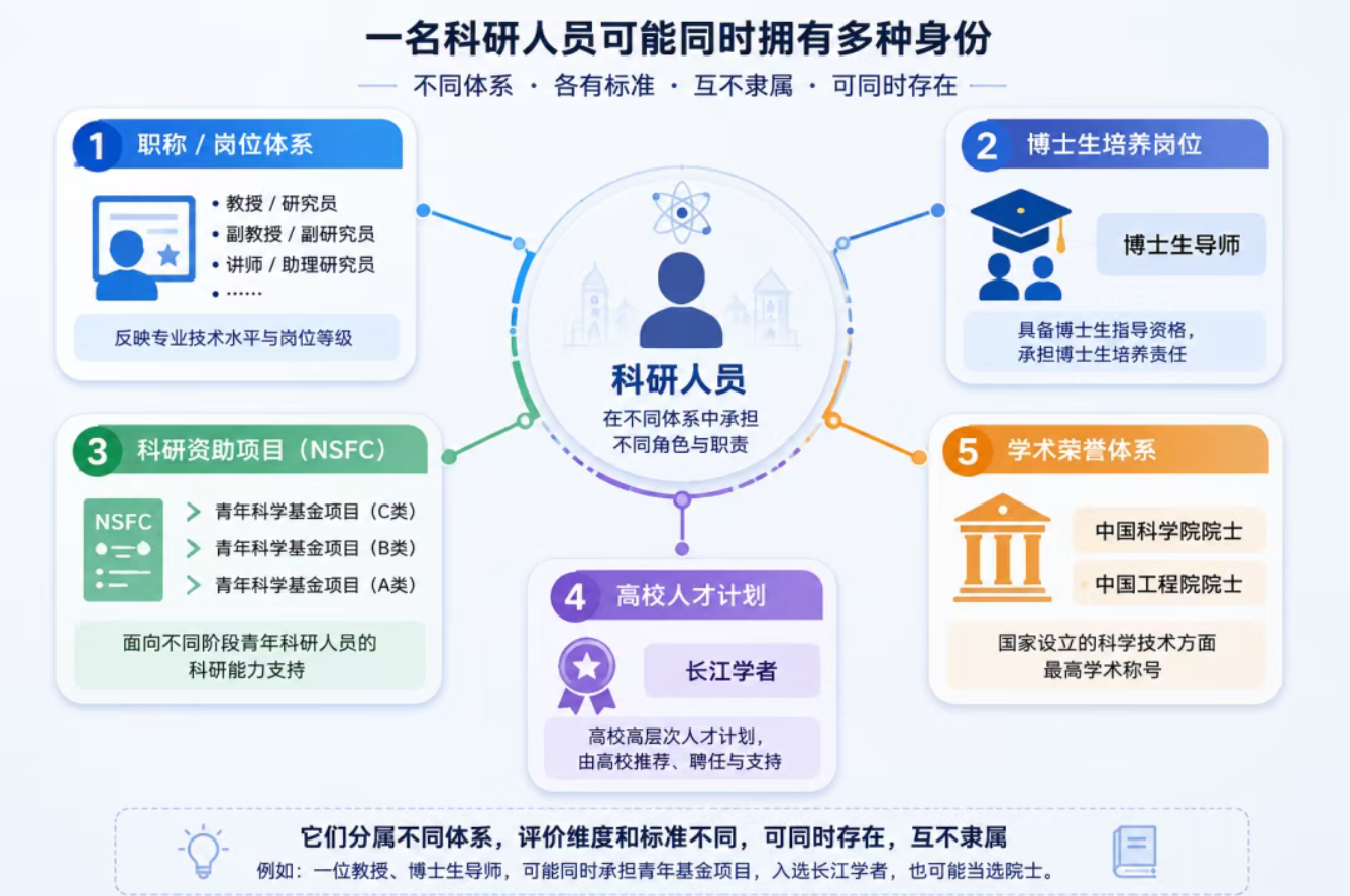 从教授到杰青、长江、院士，中国科研人员到底是怎么“升级”的？